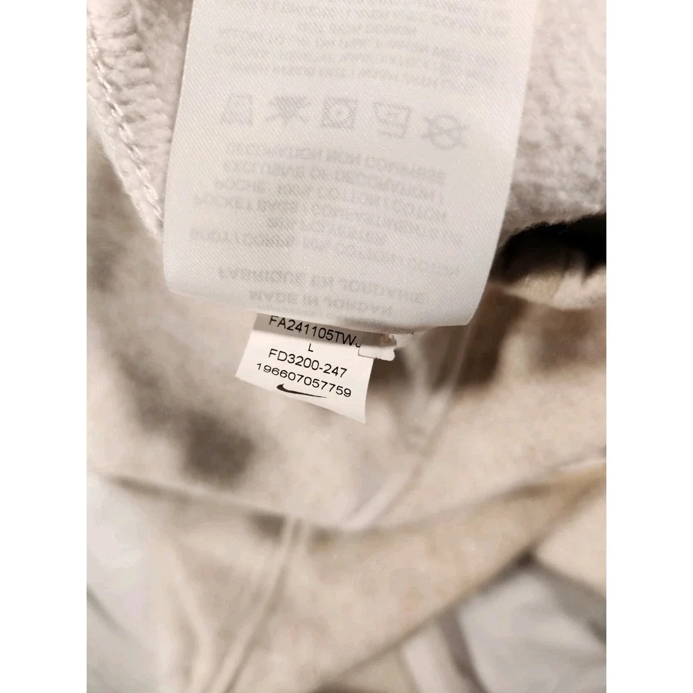 Nike Kid's Sportswear Club Fleece Printed Joggers Ivory White Large FD3200-247